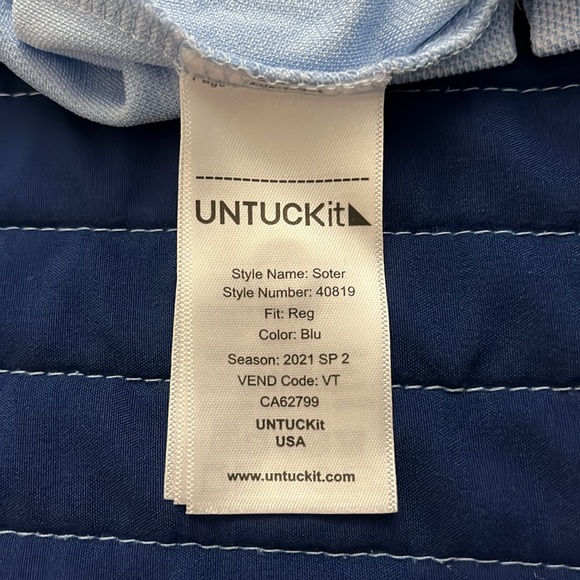 UNTUCKit baby blue Men’s polo shirt - Picture 9 of 10